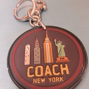 Coach Bag Charm New York Leather
